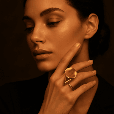 Petal Embrace Ring — worn