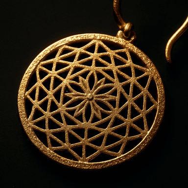 Mandala Radiance Earrings — close-up