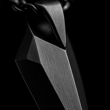 Fractal Blade Pendant — close-up