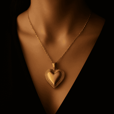 Heart Locket Pendant — worn