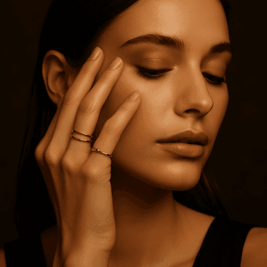Facet Stacking Ring — worn