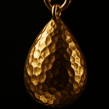 Golden Tear Earrings — close-up