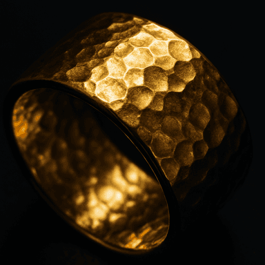Artisan Hammered Ring — close-up