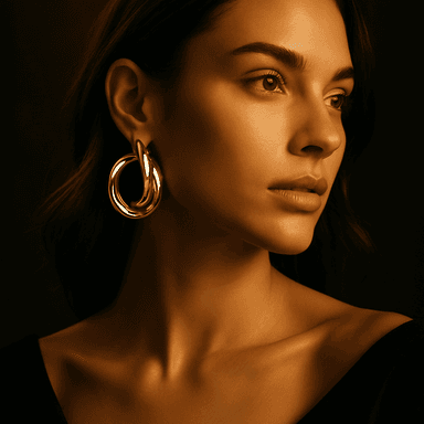 Infinity Loop Earrings — worn