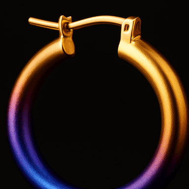 Nebula Hoop Earrings — close-up