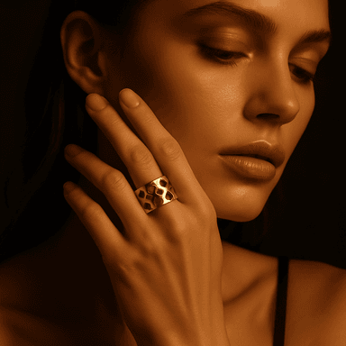 Noir Eclipse Ring — worn