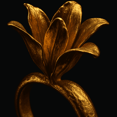 Lotus Crown Ring — close-up