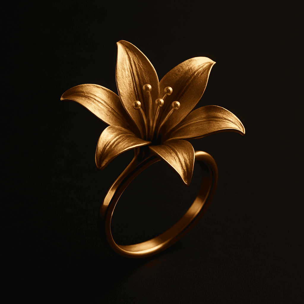 Lotus Crown Ring