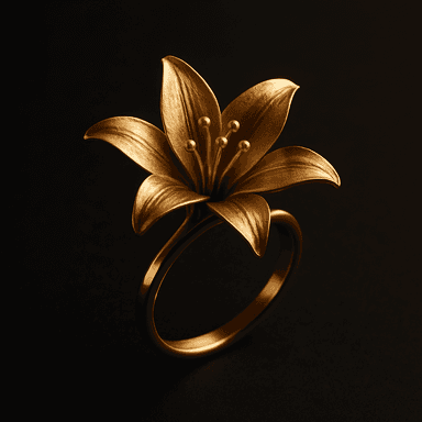 Lotus Crown Ring