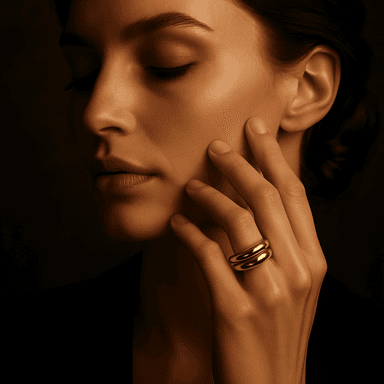 Triple Bond Ring — worn