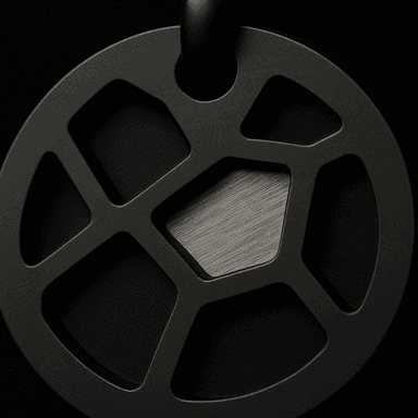 Void Disc Pendant — close-up