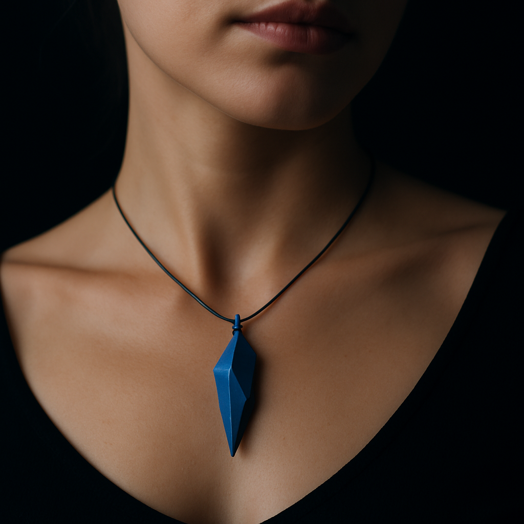 Arctic Shard Pendant — worn