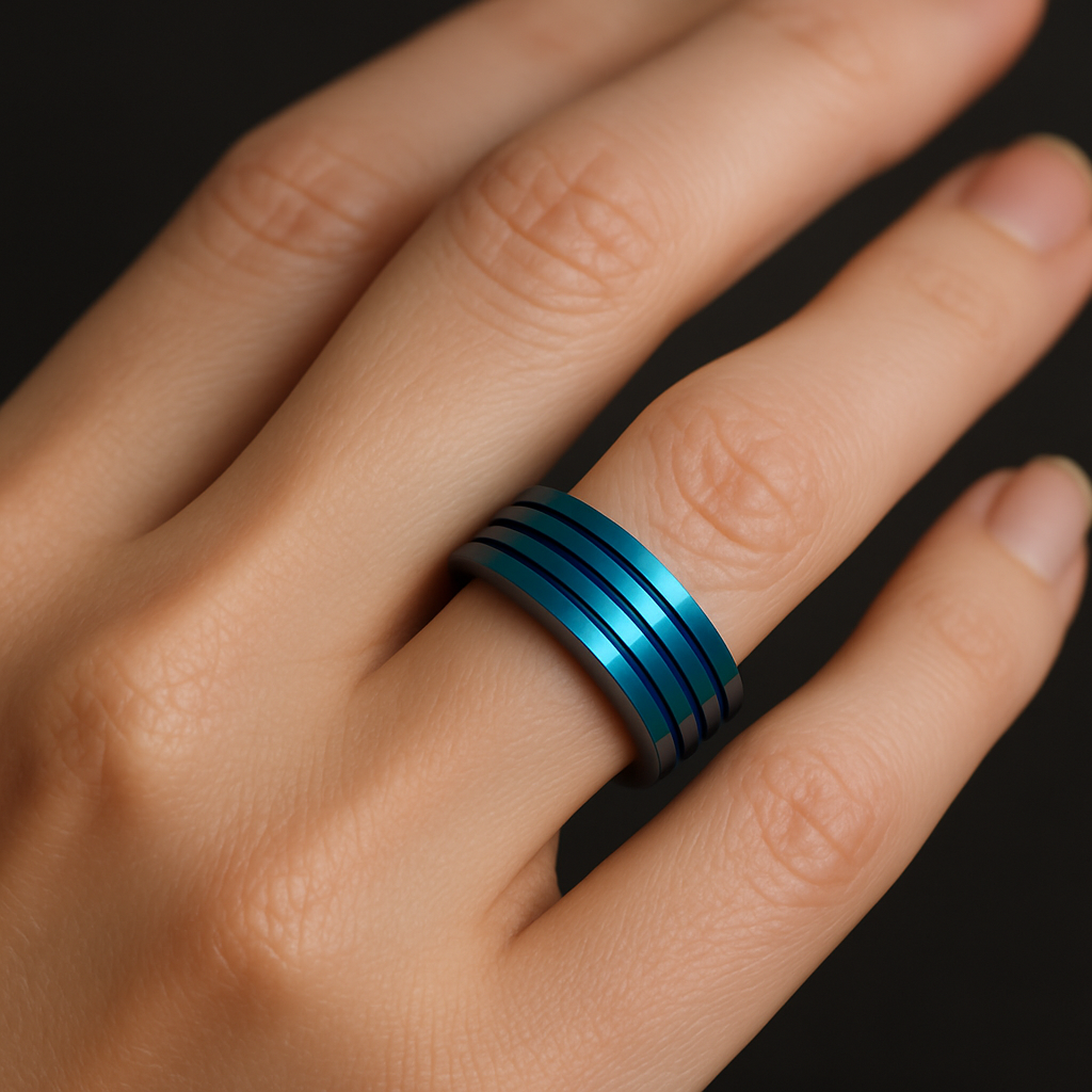 Aurora Ridge Ring — worn by a woman
