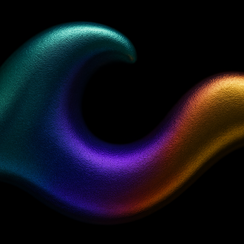 Aurora Wave Pendant — close-up