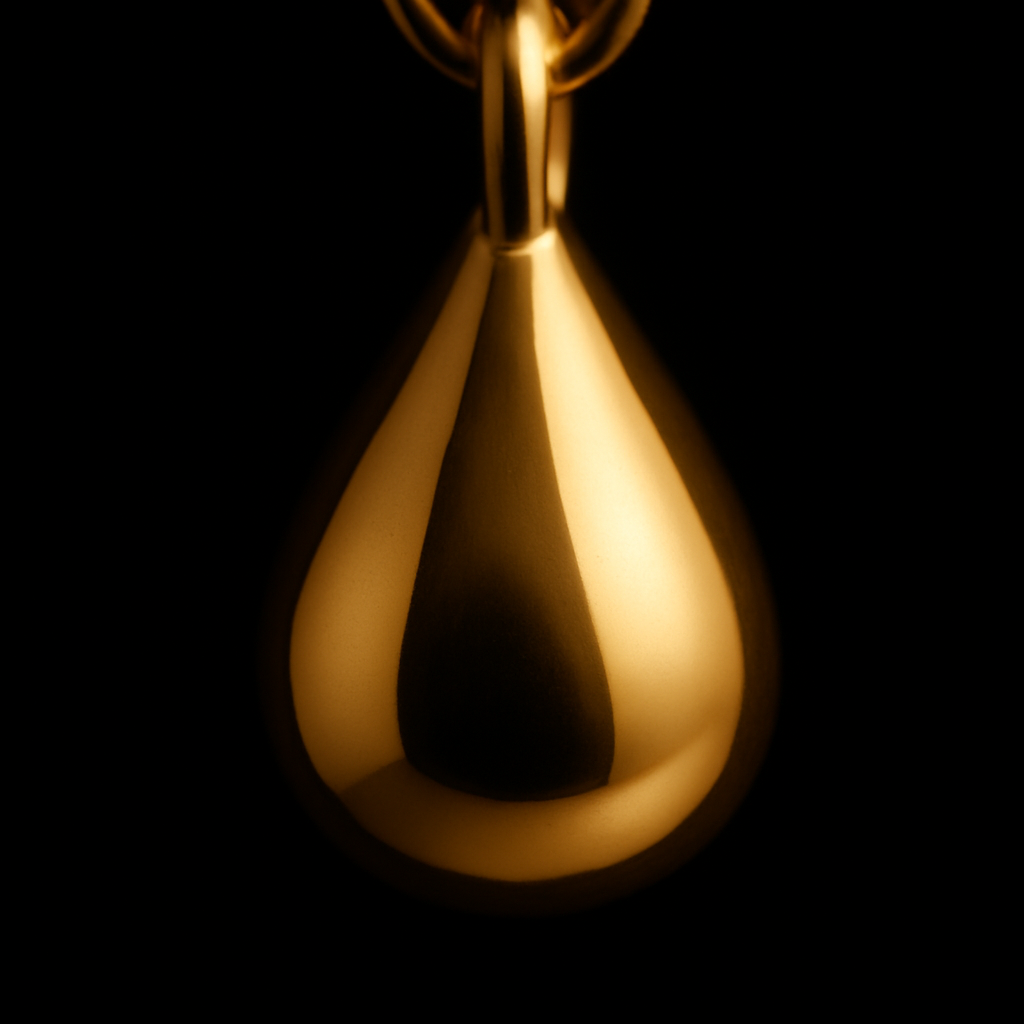 Celestial Teardrop Pendant — close-up