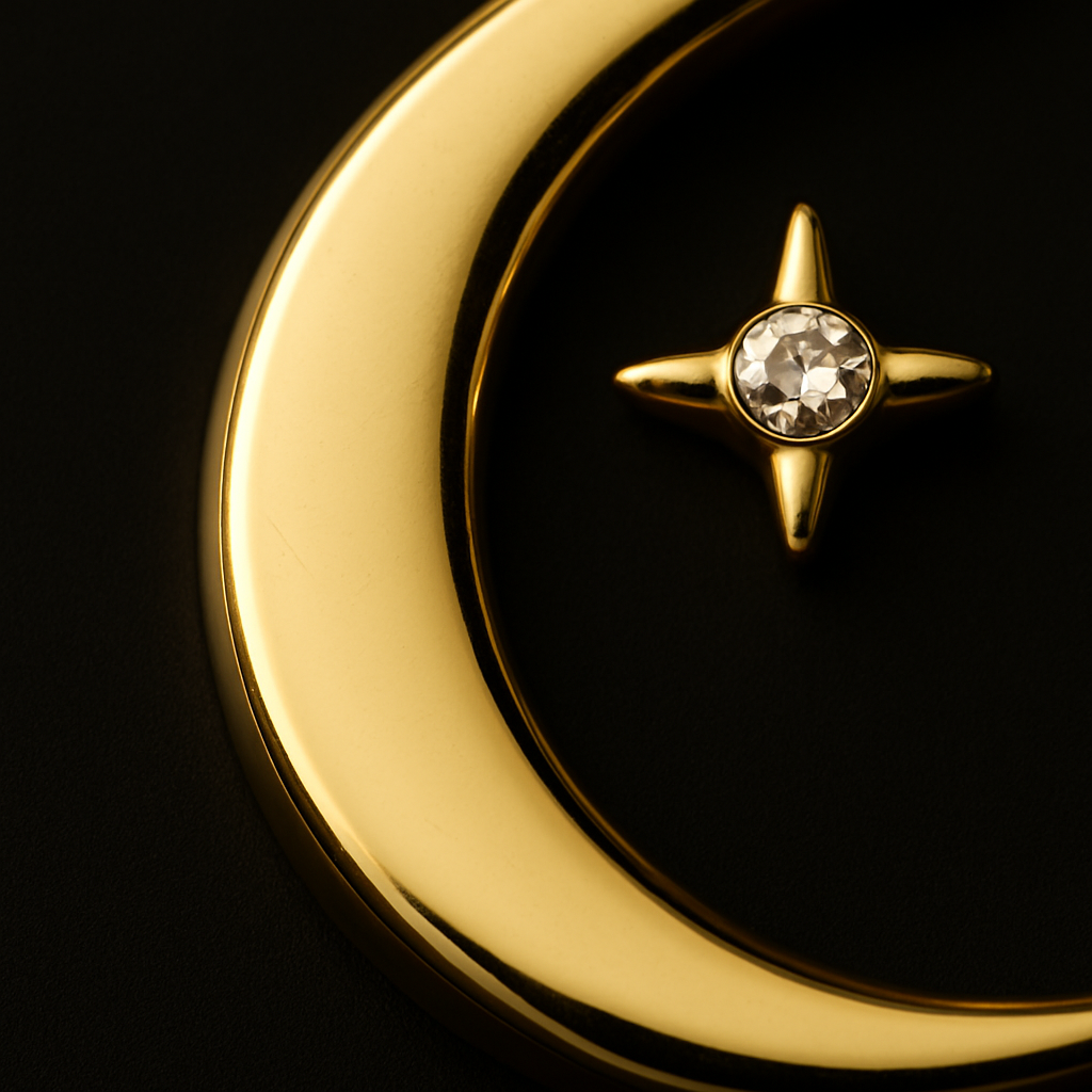 Crescent Luna Pendant — close-up