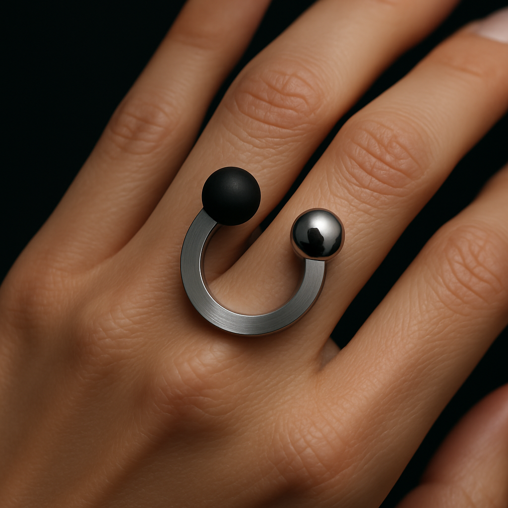 Eclipse Split Ring — worn by a woman
