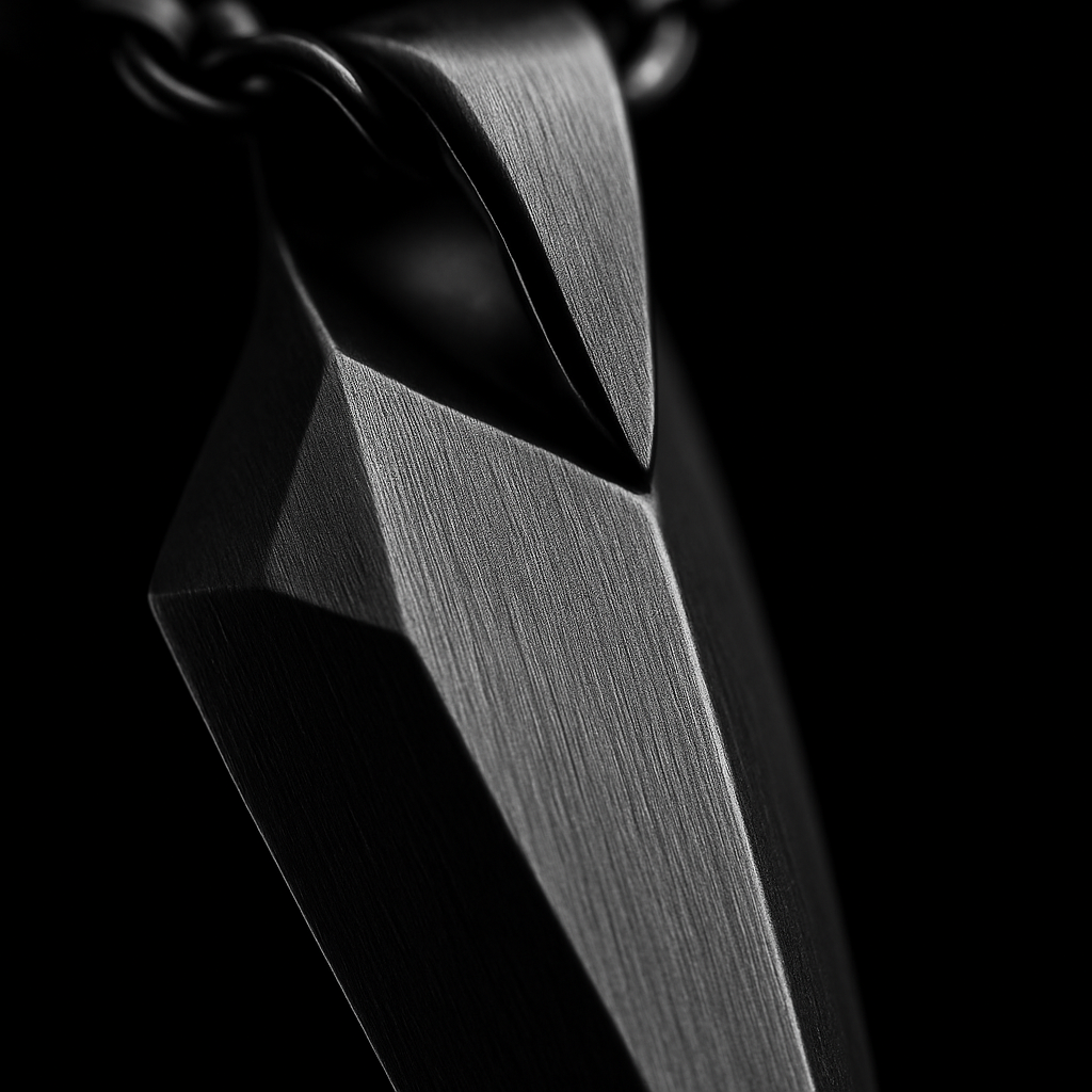 Fractal Blade Pendant — close-up