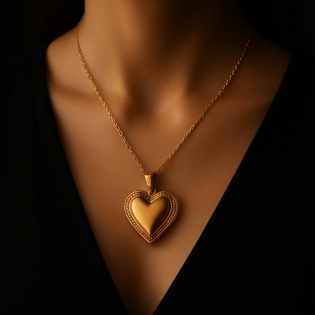 Heart Locket Pendant — worn
