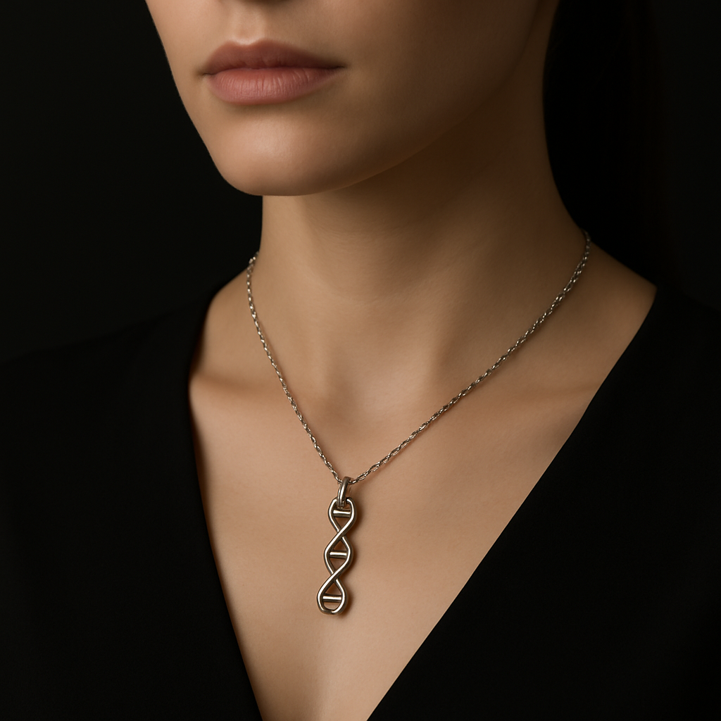 Helix Strand Pendant — worn