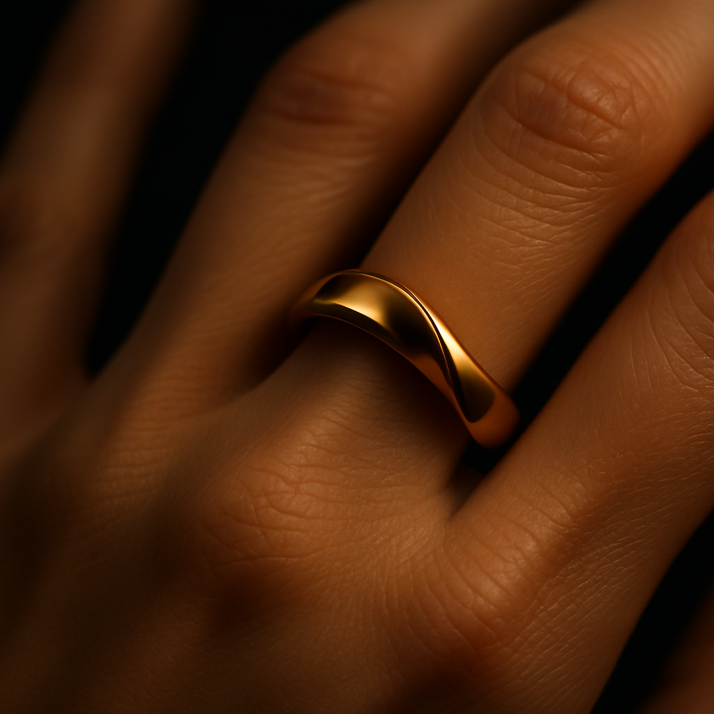 Infinity Twist Ring — worn