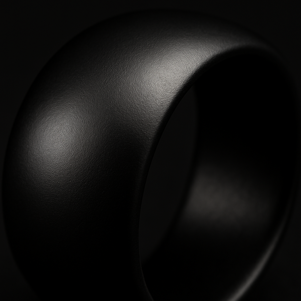 Obsidian Dome Ring — close-up