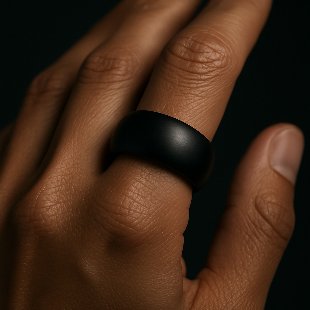 Obsidian Dome Ring — worn