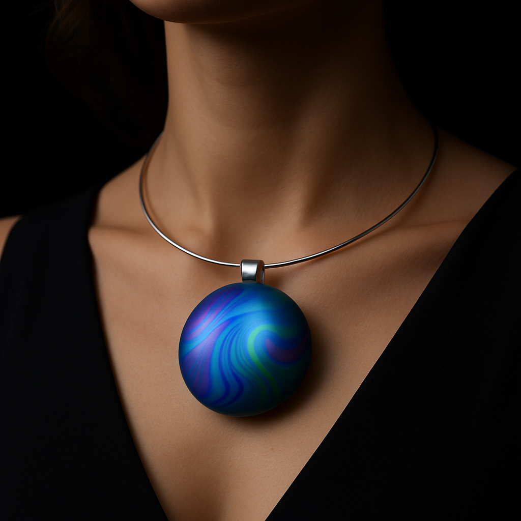 Plasma Orb Pendant — worn