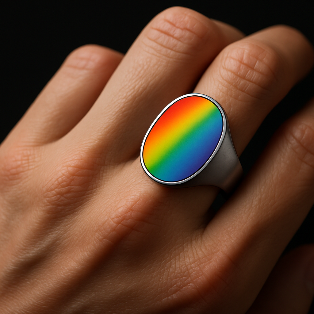Prism Signet Ring — worn