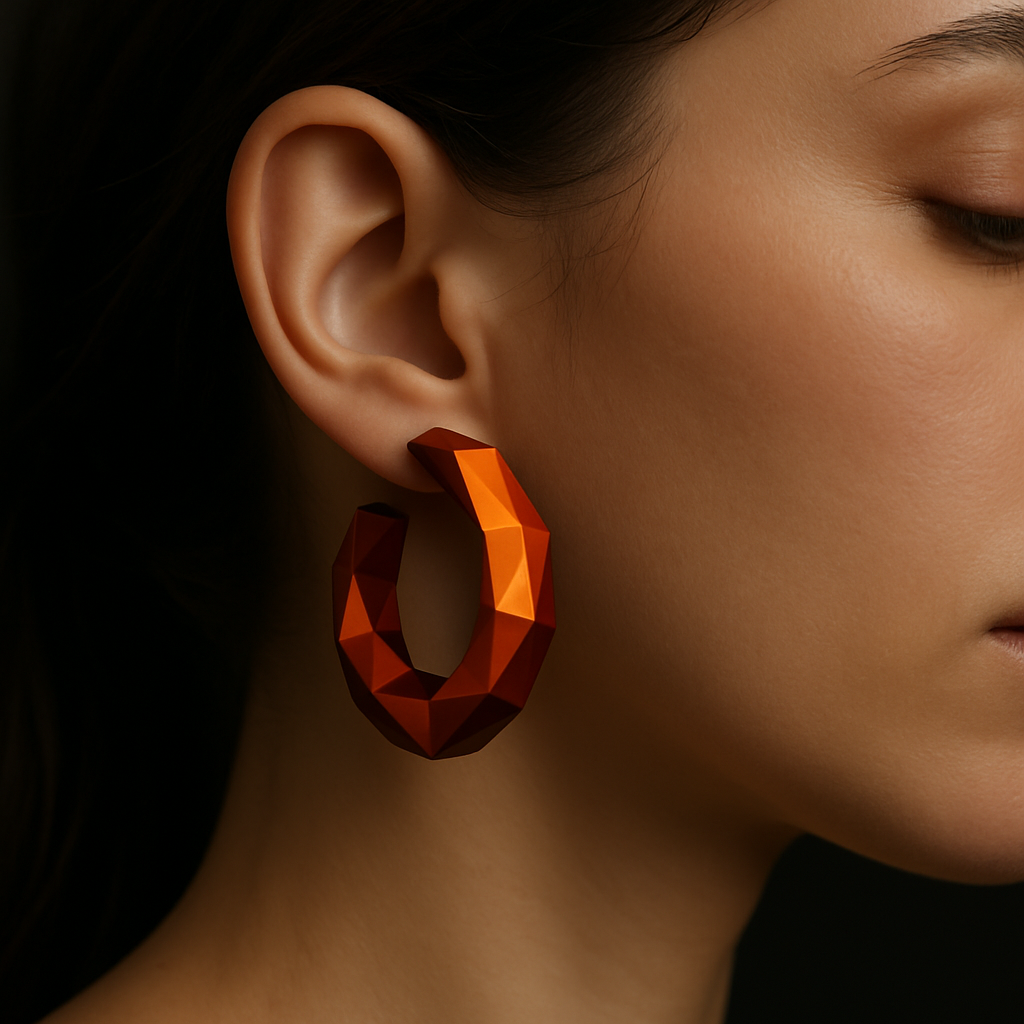 Solar Flare Earrings — worn