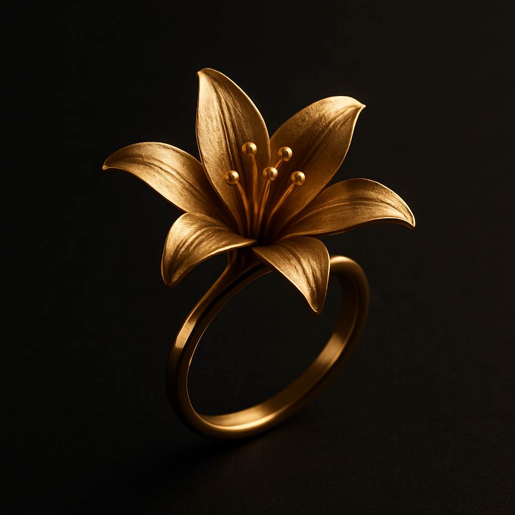 Lotus Crown Ring