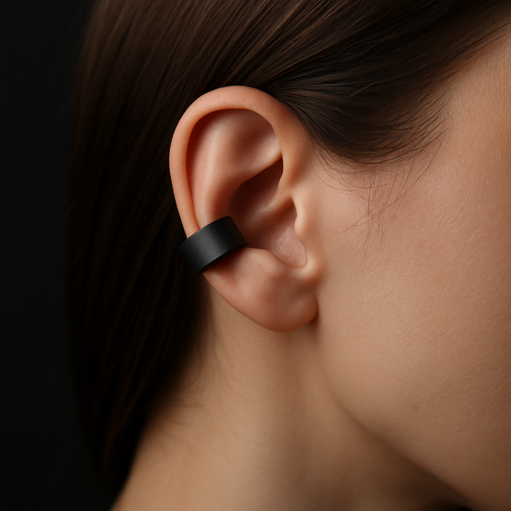 Stealth Cuff Earrings — worn