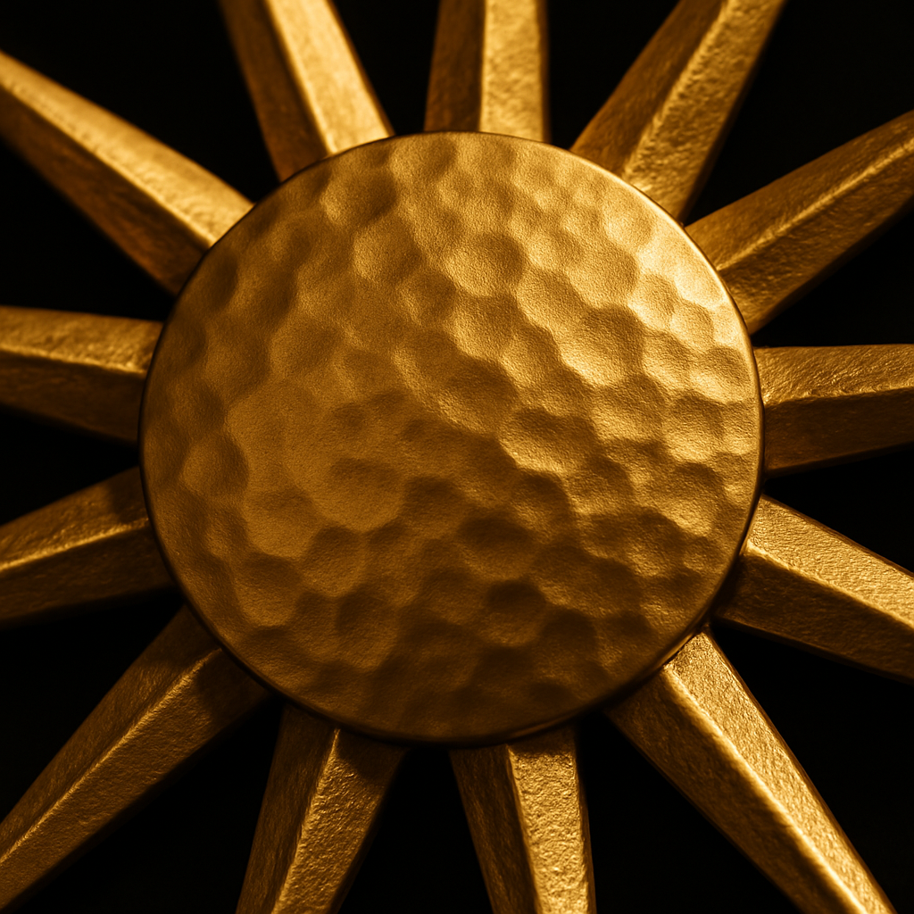 Sunburst Medallion Pendant — close-up