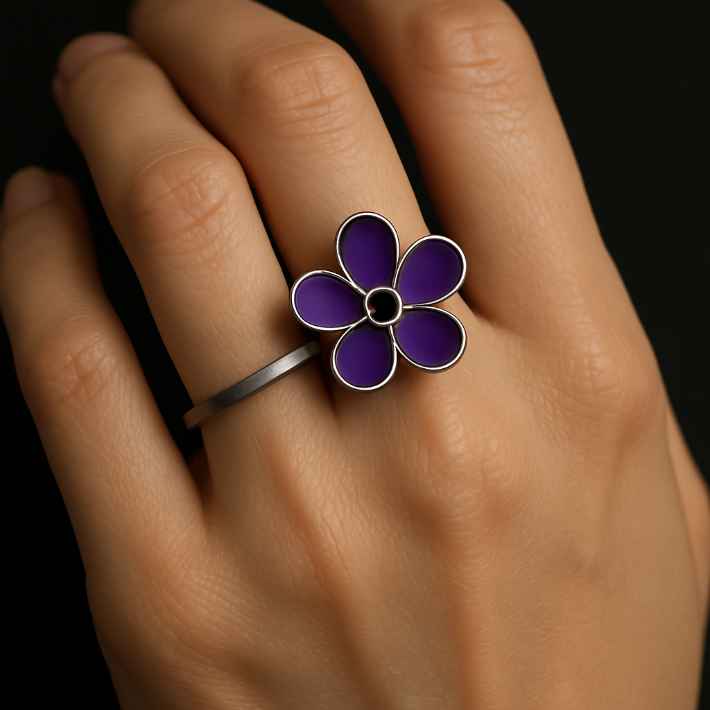Titan Bloom Ring — worn by a woman
