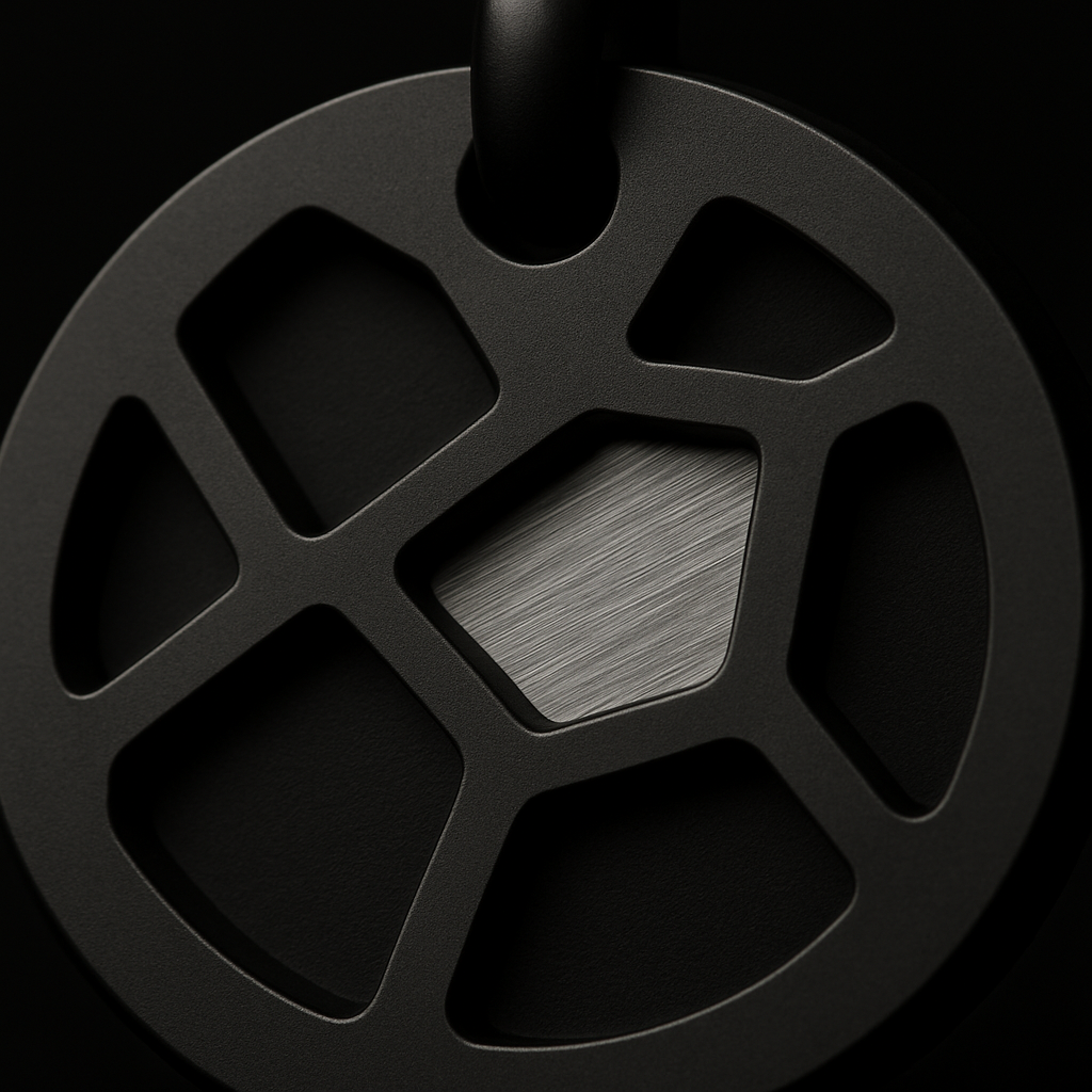 Void Disc Pendant — close-up